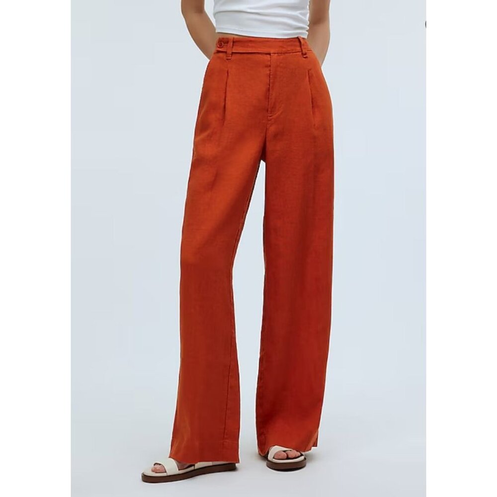 Madewell The Harlow Wide-Leg Pant in 100% Linen
